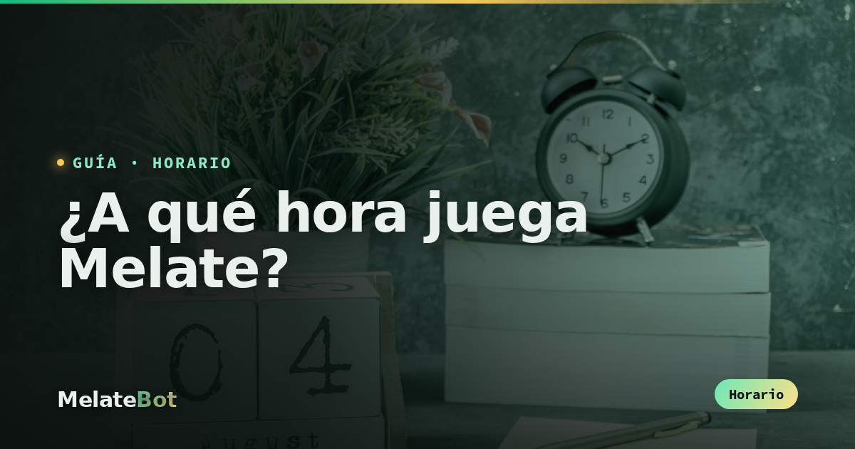 ¿A qué hora es el sorteo de Melate? Días y horario