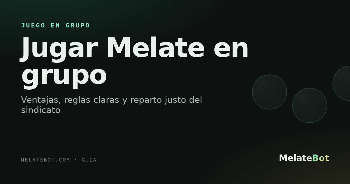 Cómo jugar Melate en grupo o sindicato: ventajas y reglas