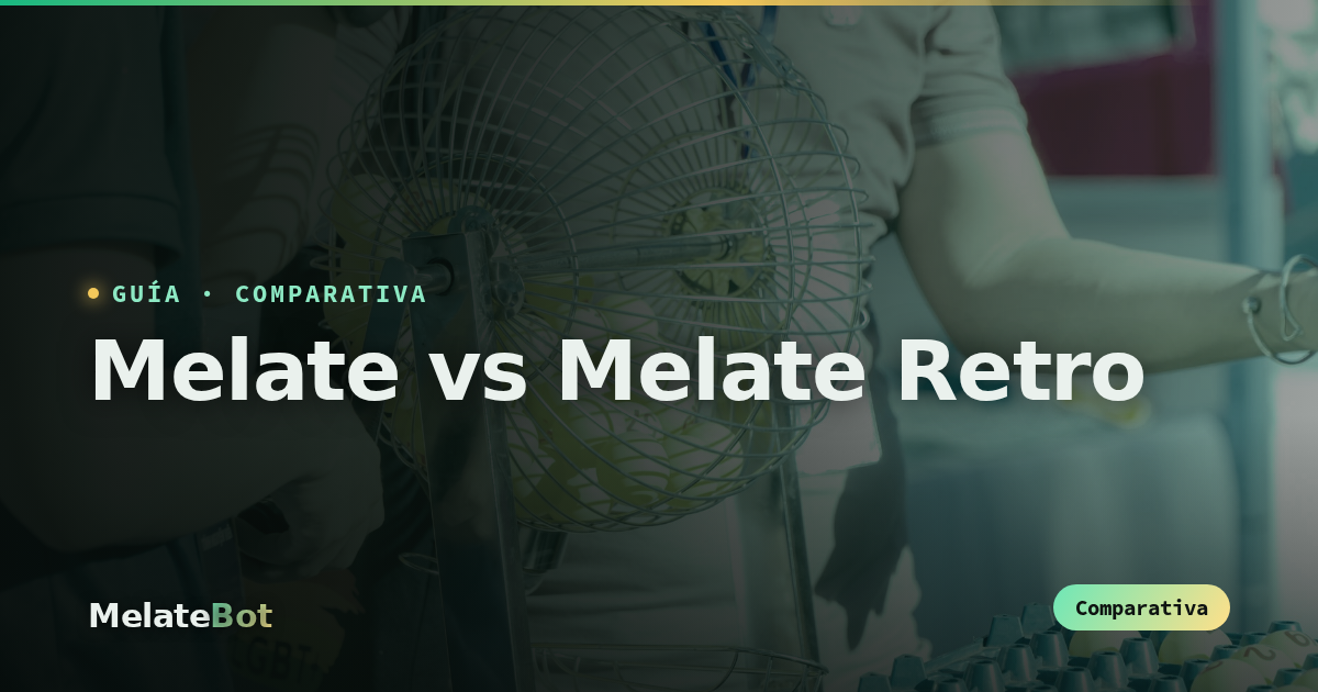 Melate vs Melate Retro: diferencias de formato, días y probabilidades